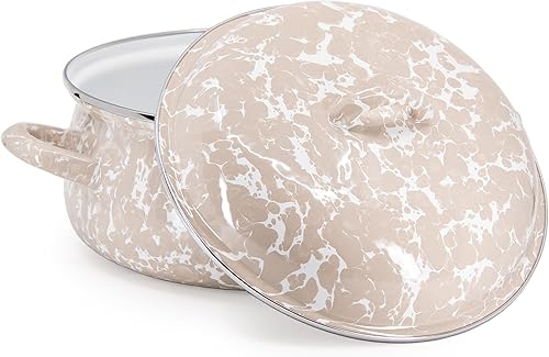 Miniatura 2 de Golden Rabbit Esmalte - Horno holandés de 4 cuartos de galón (remolino taupe)