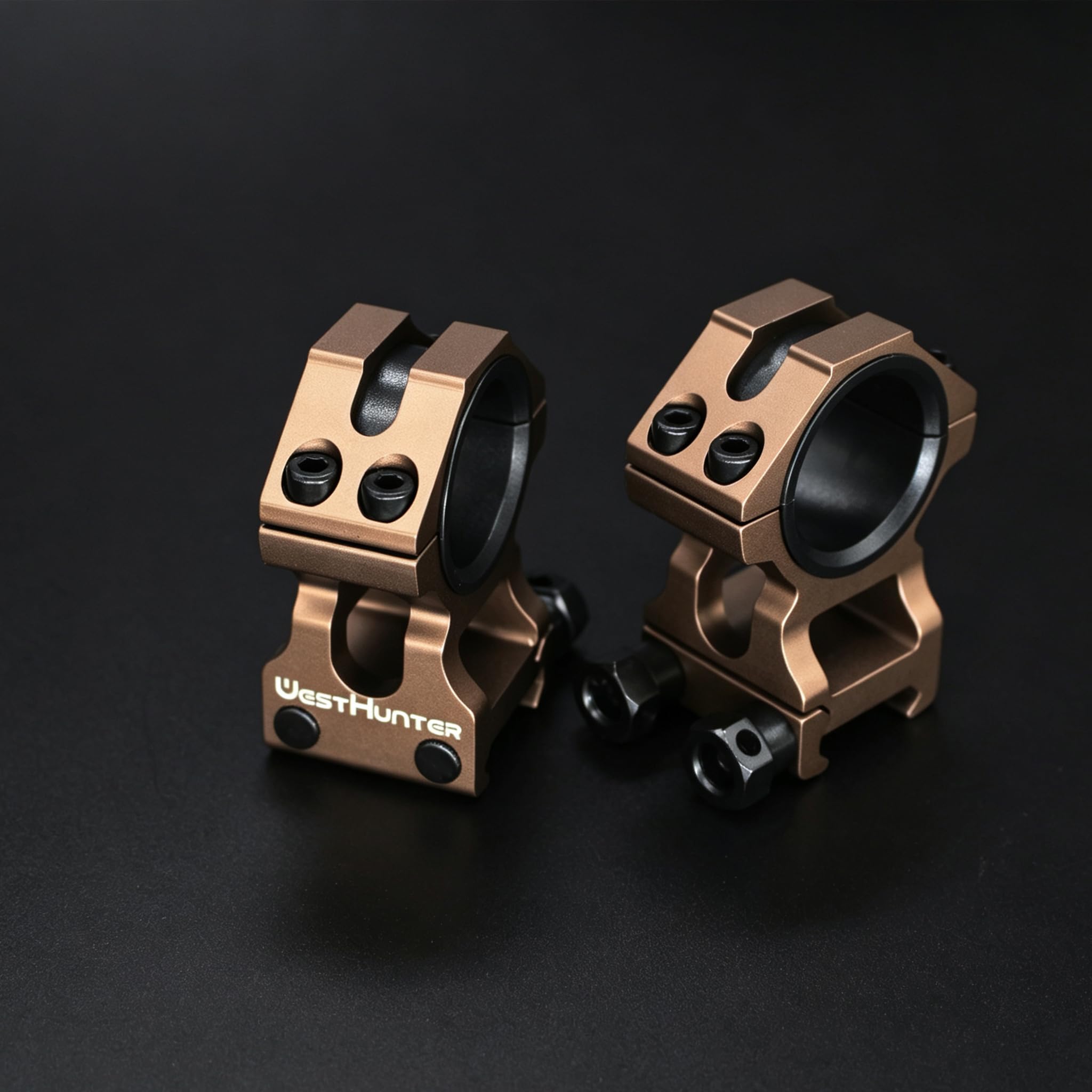 WestHunter Optics Teleskopowe pierścienie do lunety, precyzyjny wspornik do montażu celowników 30 mm i 25,4 mm na szynach Picatinny (wyłącznie do aktywności sportowych) | Wysokość środkowa 36 mm / 29