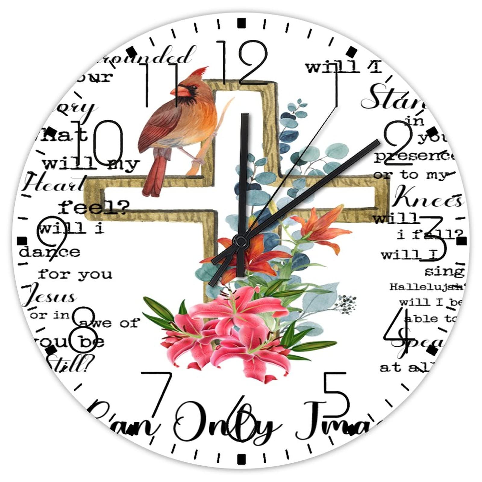 Horloge murale foi chrétienne en bois pour décorer votre salle de conférence