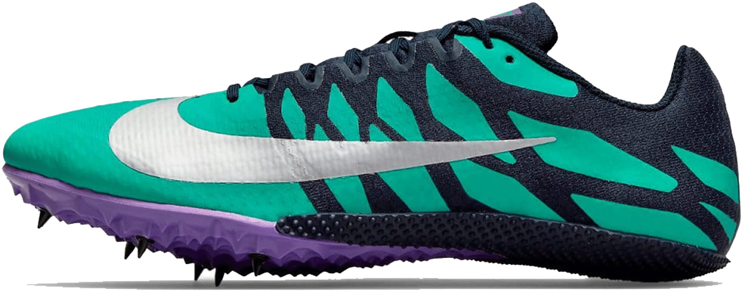 NikeZoom Rival S 9 Track & Field Shoes Obsidian/Metallic Silver Size 5.5