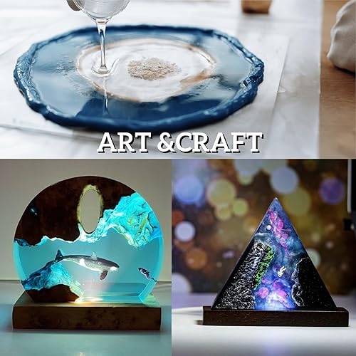 Miniatura 6 de Kit de resina epoxi transparente de 2 partes de 32 onzas para mesa, bar, encimera, madera, apto para alimentos, autonivelante, resina epoxica, juego