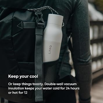 LARQ Twist Top Leak-Proof Reusable Insulated Stainless Steel Water Bottle