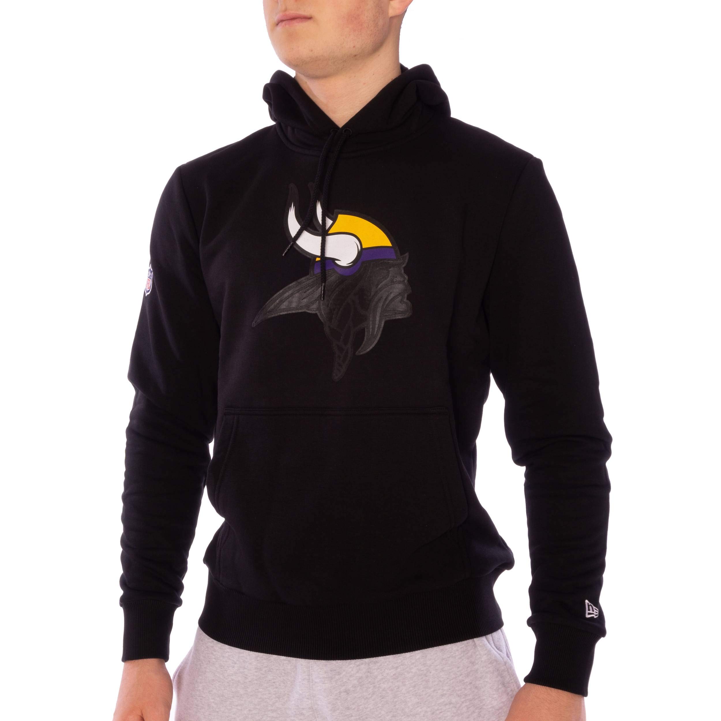 Sudadera New Era Minnesota Vikings Elements 2.0 gris de algodón con capucha NFL 3