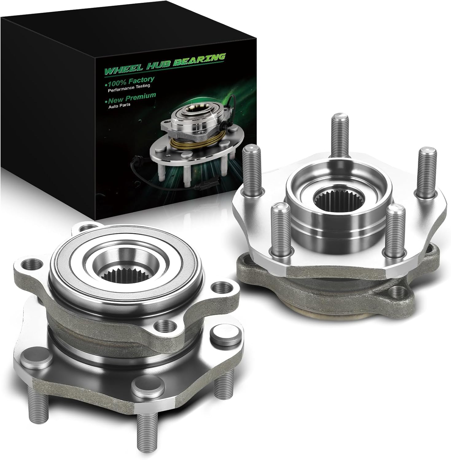 (Set of 2) Front Wheel Bearing and Hub Assembly with 5-Lug Fit for:-Nissan Rogue 2020 2021 2022 2023 1.5L 2.5L, Rogue Sport 2020 2021 2022 2.0L Replace OE# 513357 402024BA0A 40202-4BA0A
