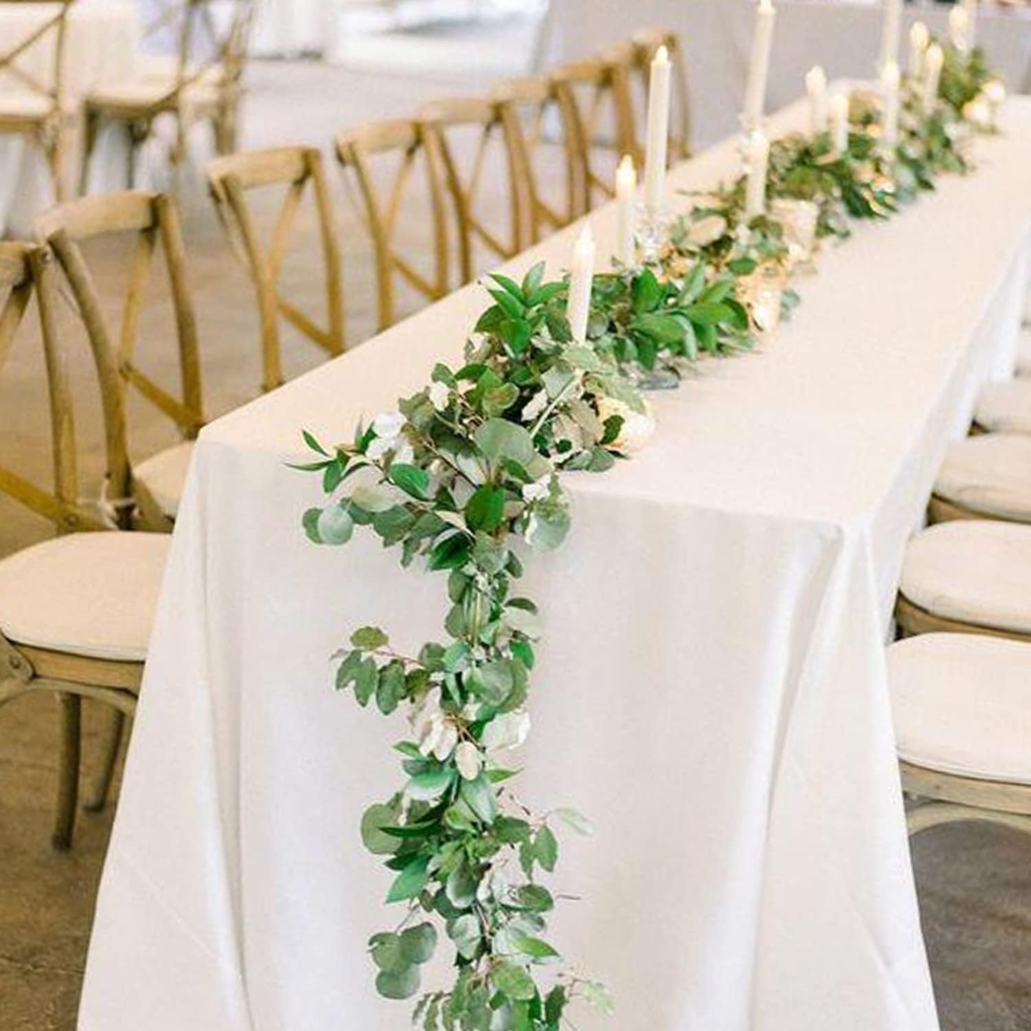 10Packs White Table Cloth Rectangle,Polyester Table Cloth, Wrinkle Resistant Washable Polyester Table Cover for Wedding Dining Table Buffet Parties and Camping. (White, 60 x 102 Inch 10Pack)