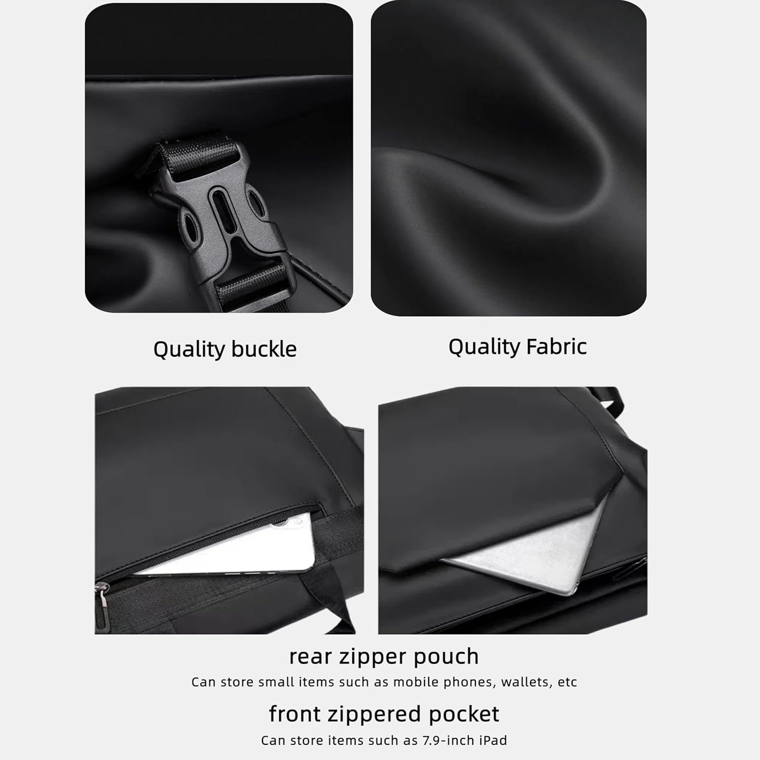Water-Resistant Messenger Bag for Men & Women, Lightweight Crossbody Laptop Briefcase for Commute, 13 inch Laptops, Durable Shoulder Bag with Adjustable Strap