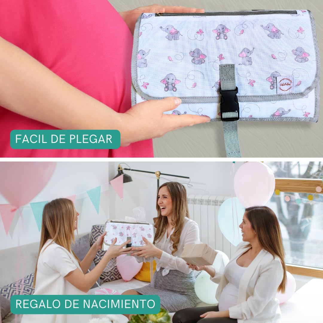 Mochila cambiador bebé portátil con bolsillos organizados - Cambia pañales rápido y limpio sin desorden - Ideal para salidas y paseos