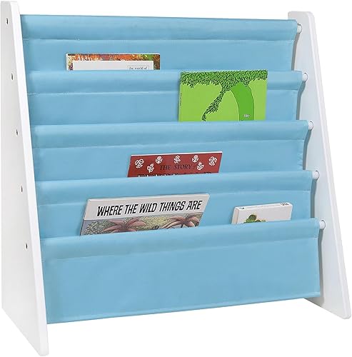 Miniatura 1 de Wildkin Estantería de lona para niños y niñas, diseño de madera con cuatro estantes de tela, mantiene los dormitorios, salas de juegos y aulas