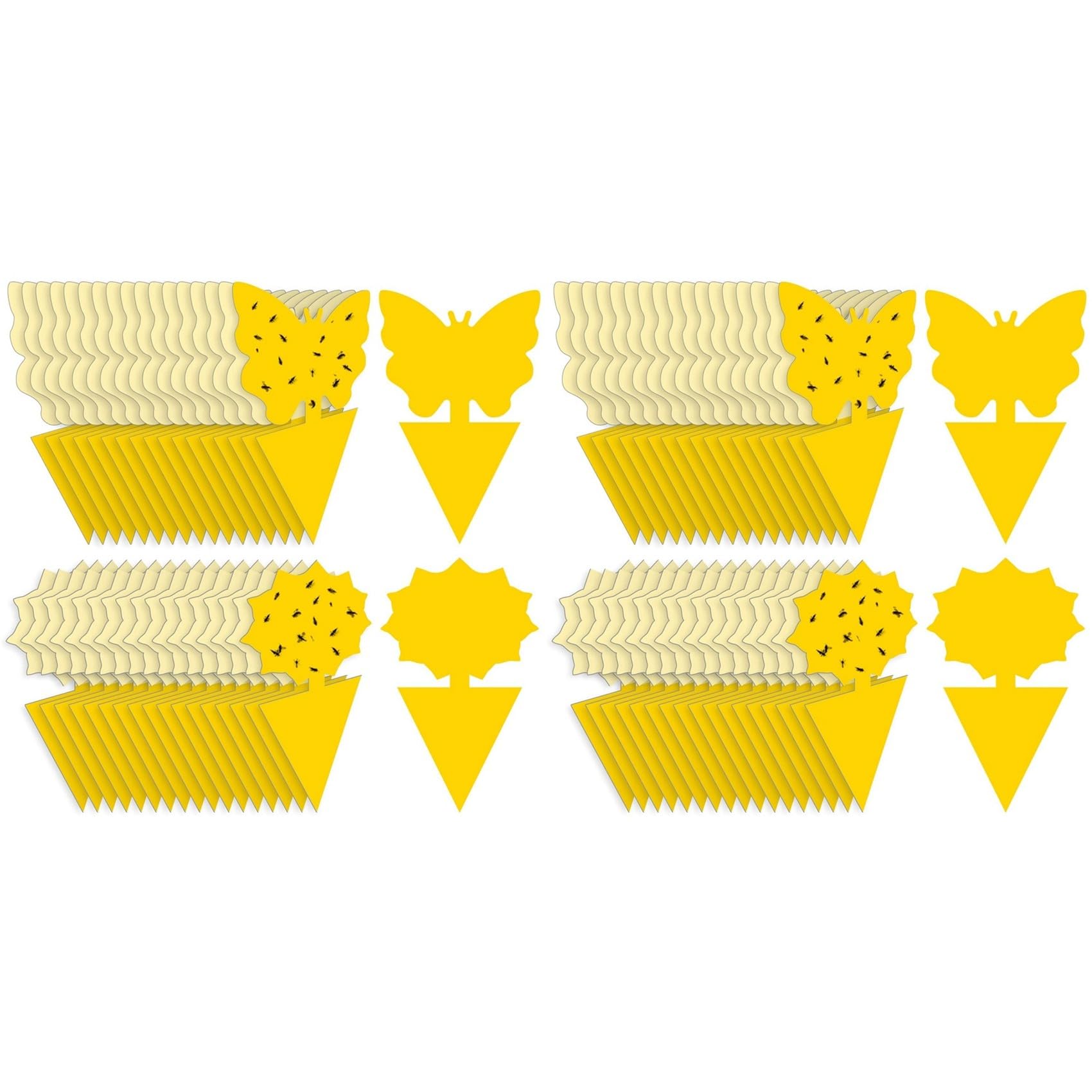 Vjsujehgy 72PCS Fruit Fly Sticky Traps Gnat Traps Insect Trap for Plants Kitchen Indoor Outdoor White Flies Mosquitos