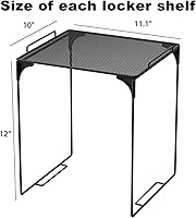 Vista 2 de Estante de casillero para casillero escolar, estantes apilables para decoración de casilleros, estante organizador alto para el trabajo, accesorios