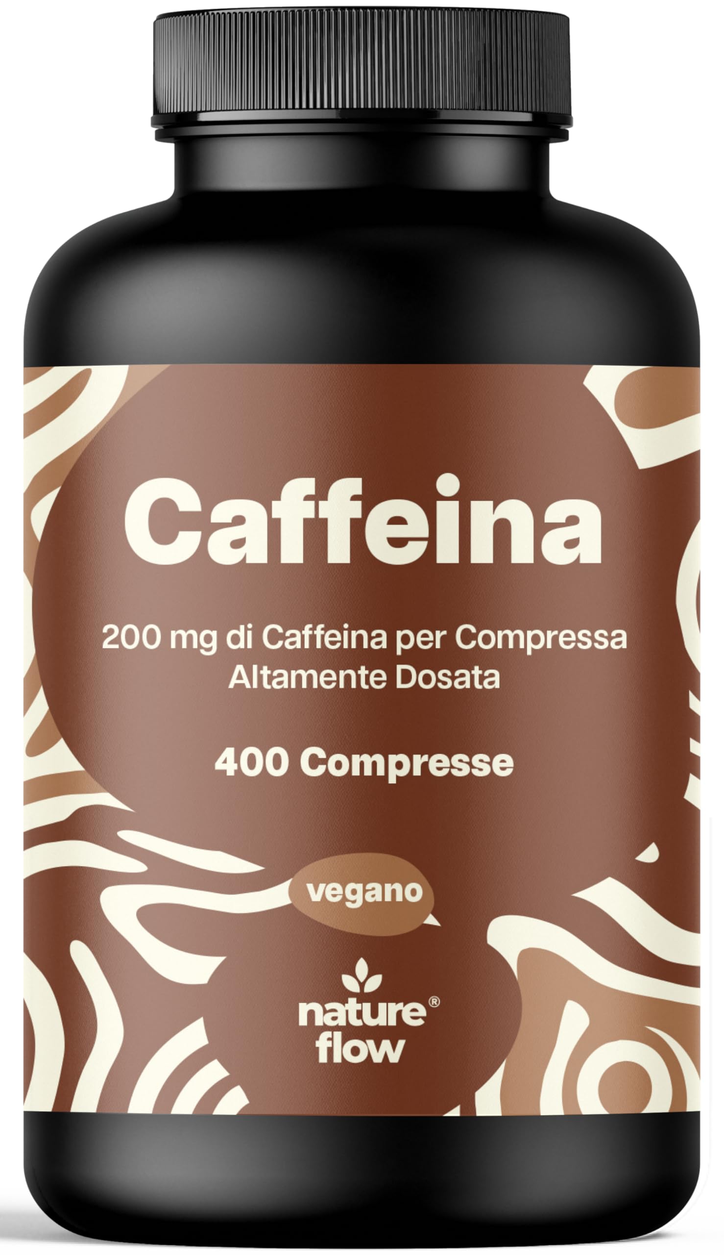 Caffeina Pura – 400 Compresse – 200 mg per Compressa – Alto Dosaggio – Vegano – Prodotto in Germania - Caffeina Integratore - Testato in Laboratorio