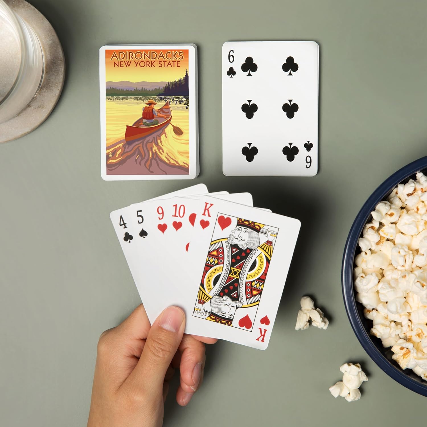 Lantern Press Adirondacks, New York, Canoe Scene, 52 Playing Cards for Adults, Poker Size Card Deck