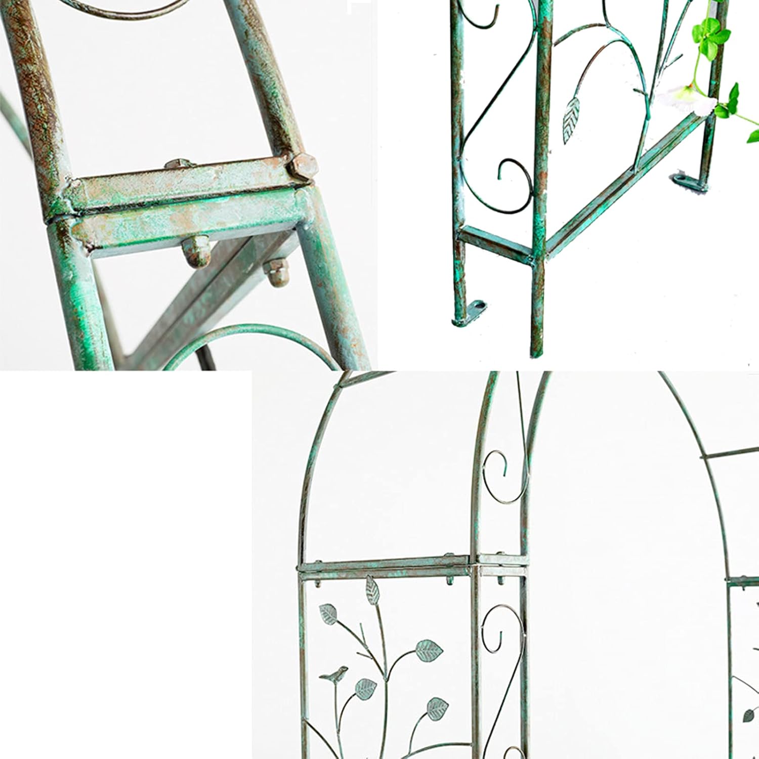 Garden Pergola Arbors Arch,Rose Arches 220 X 122 X 40 Cm Garden Arbor Archway Weatherproof Garden Arch Metal Trellis,for Climbing Plants Bridal Party Decoration Pergola