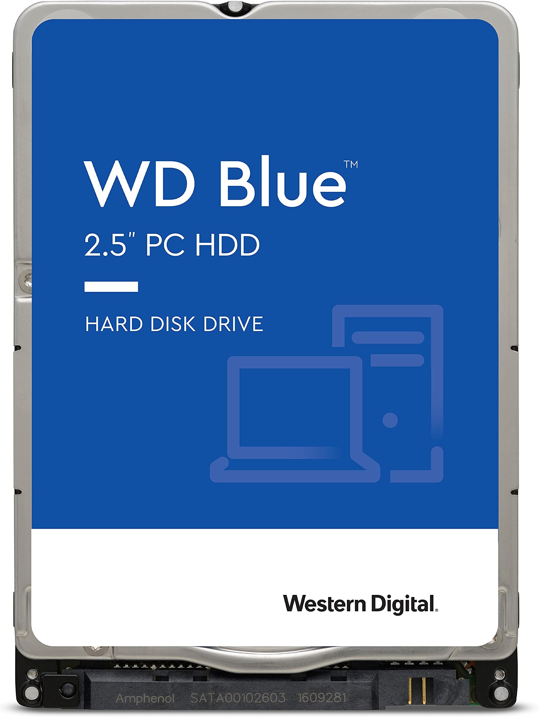Western Digital WDBMYH0020BNC-WRSN Blue 2 TB 2.5 Inch Internal Hard Drive - 5400 RPM Class, SATA 6 Gb/s, 128 MB Cache, Black