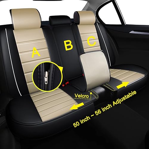 Miniatura 6 de otoez Juego completo de fundas de cuero para asientos de automóvil, fundas de asiento de piel sintética para automóviles, impermeables, protectores