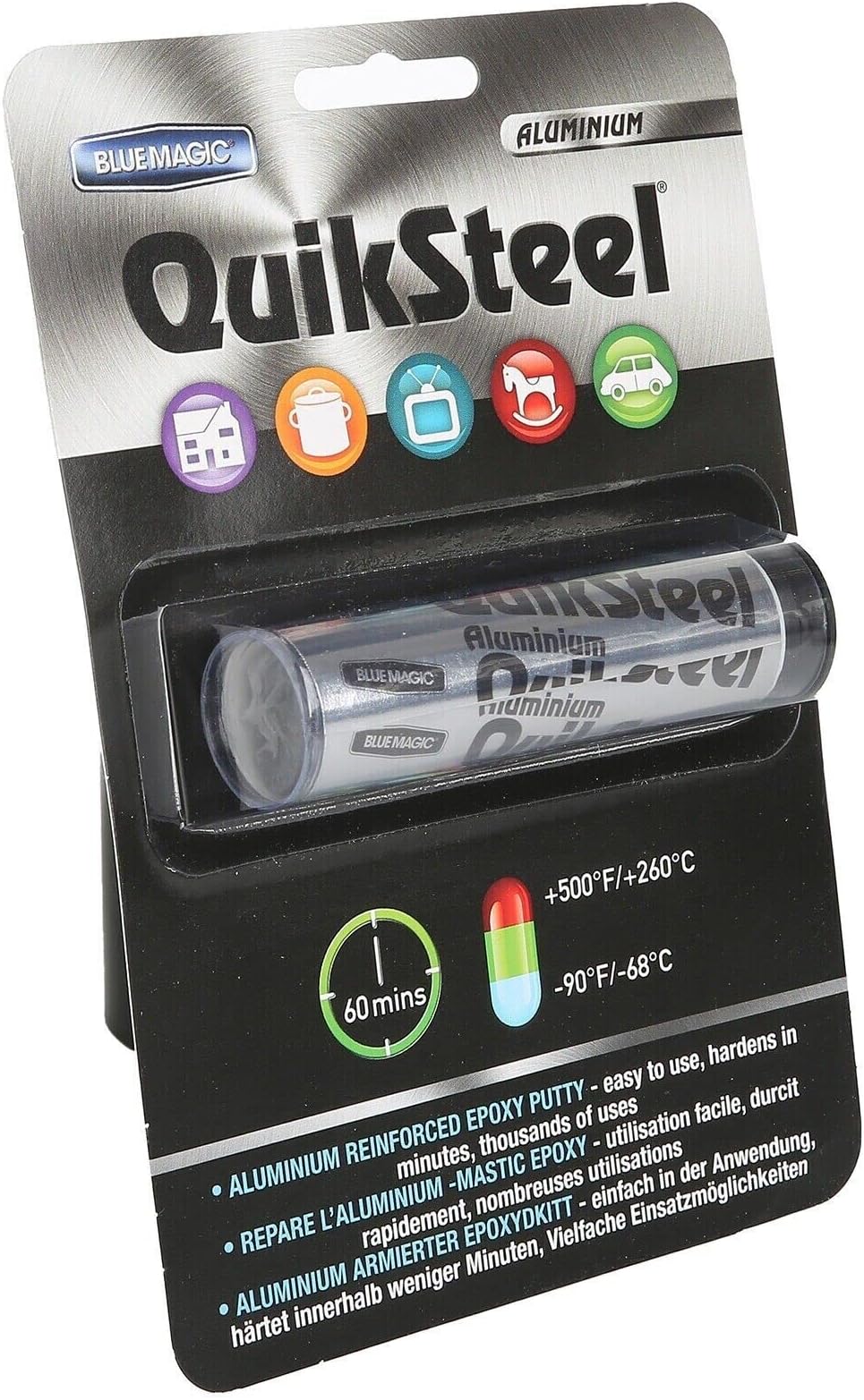 Quiksteel Aluminium Instant Repair Epoxy Putty Weld Fast Harden Filler 56.8gm