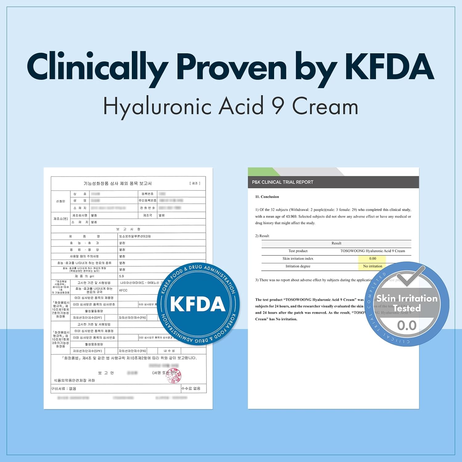 TOSOWOONG Hyaluronic Acid 9 Cream, Vitamin B5, Collagen, Niacinamide, Centella Asiatica Extract, Long-lasting Hydration, Daily Moisturizer Face Cream, Korean Skin Care, 50ml, 1.69 fl.oz. - Image 5