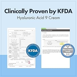 TOSOWOONG Hyaluronic Acid 9 Cream, Vitamin B5, Collagen, Niacinamide, Centella Asiatica Extract, Long-lasting Hydration, Daily Moisturizer Face Cream, Korean Skin Care, 50ml, 1.69 fl.oz.