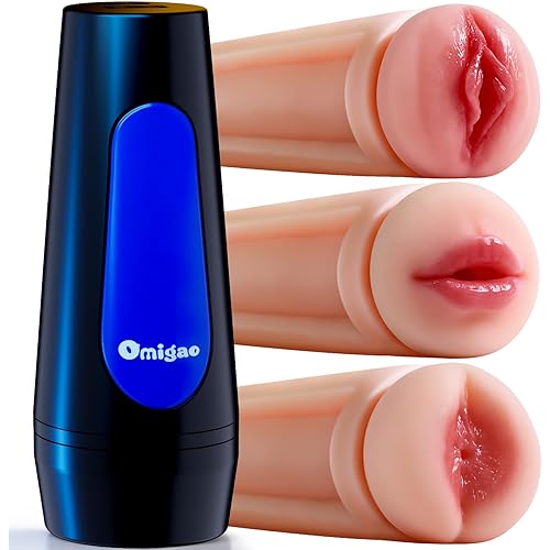 Male Masturbator Adult Sex Toys Pocket Pussy Stroker, 3 Penis Cock Sleeves with Soft and Fleshy Texture, Blowjob Sex Machine with Realistic Oral Vagina Anal Doll Ass Penis Trainer for Men Masturbation