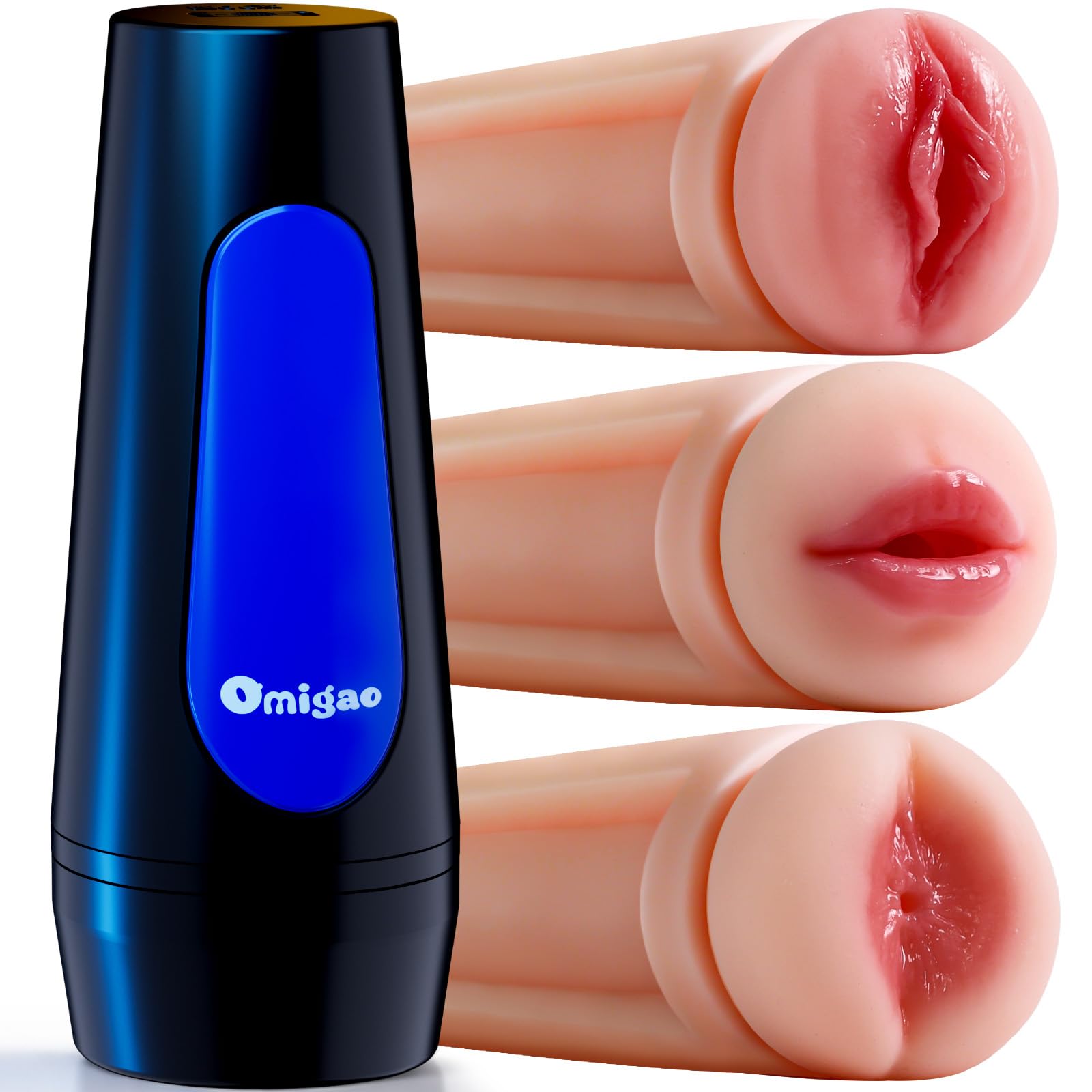 Masturbeuse Homme sextoy Homme, Masturbateurs Masculins avec 3 Manchons Amovibles Vaginette...