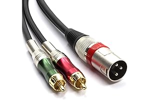 SiYear XLR Male to 2x RCA Male Y Splitter Interconnect Audio Cable