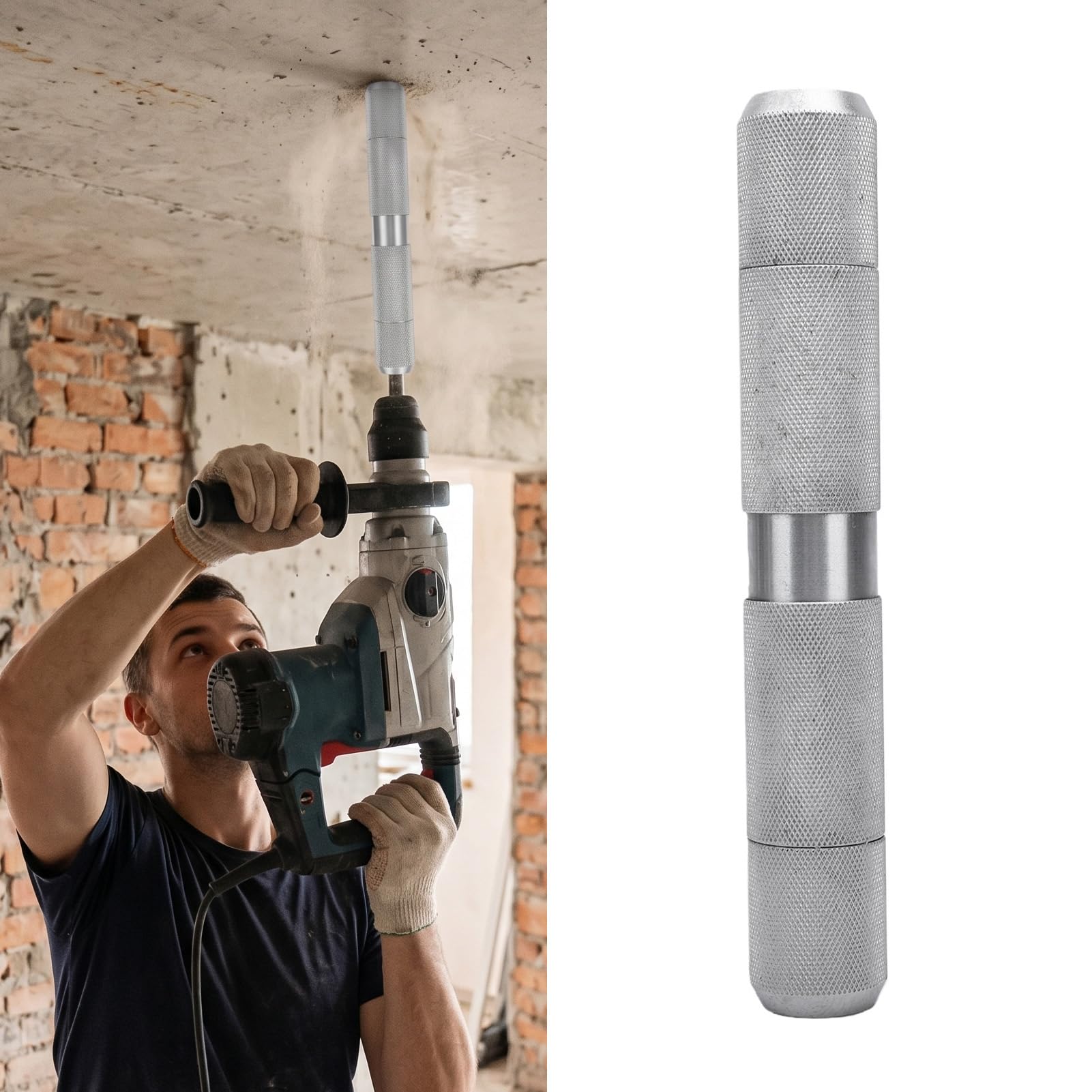 Generic Przedłużacz Pasujący do SDS Max, Adapter Przedłużający do wierteł Stalowych o Dużej Wytrzymałości Wiercenia w Betonie