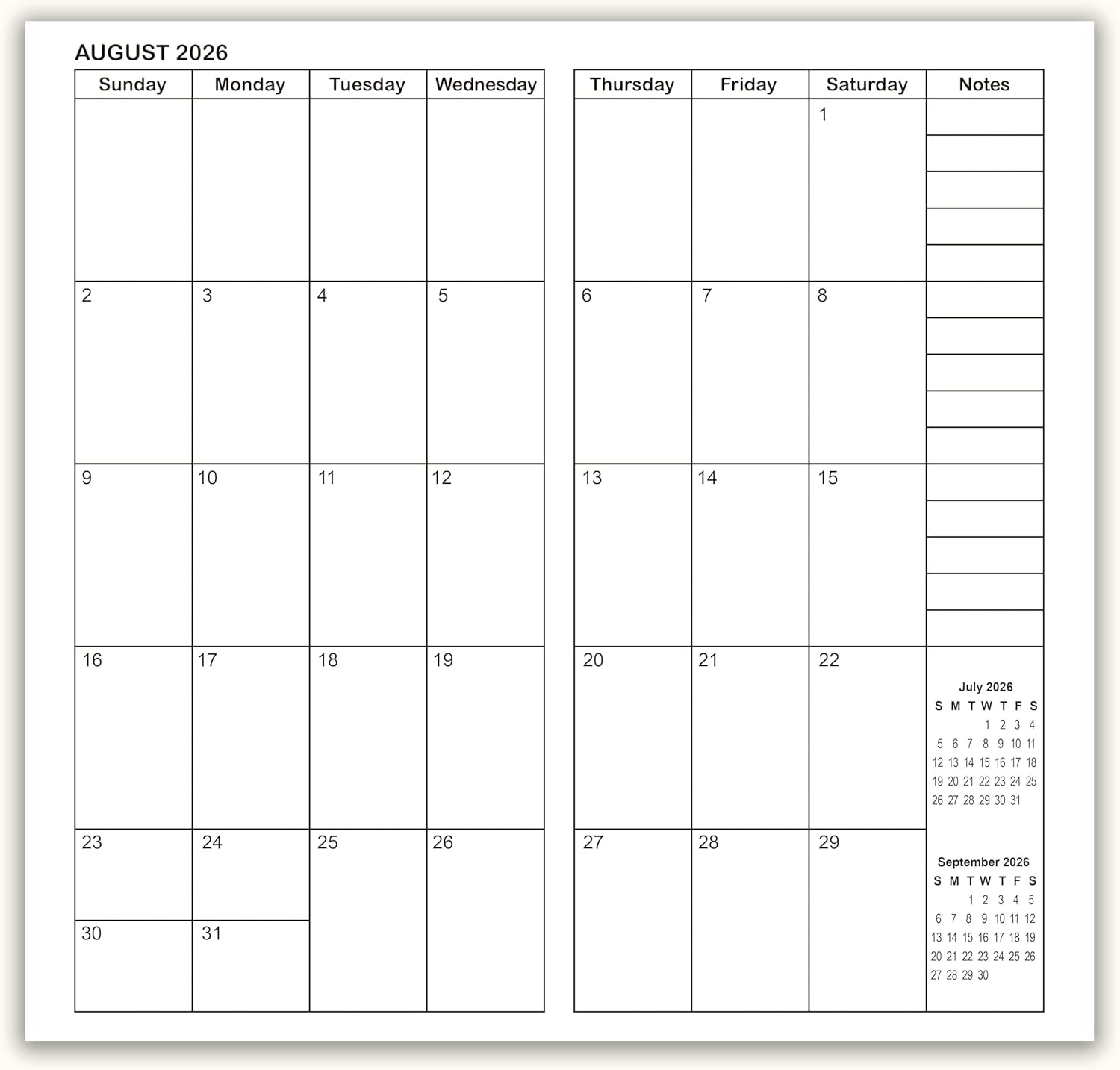 Travelers Notebook Inserts Jan 2026 - Jun 2027, Travelers Notebook Calendar, Weekly and Monthly Planner, Regular Size TN Journal, 8.3 x 4.25 inches, Set of 3 - Image 4