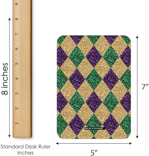 Miniatura 5 de Big Dot of Happiness Mardi Gras - Tarjetas de bingo y marcadores de bar - Juego de bingo para fiesta de máscaras, juego de 18