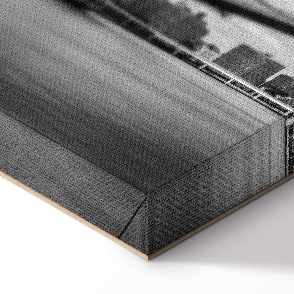 murando - Quadro Fonoassorbente Ponte sul Fiume - Grigio 120x40 cm 1 Pezzo - Canvas - Quadri Acustici XXL Grandi - Pannelli Fonoassorbenti Decorativi - Decorazione da Parete Soggiorno - d-B-0154-b-a