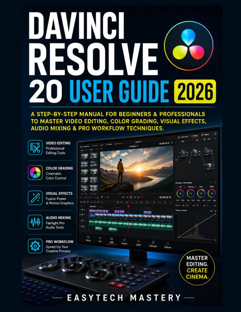 DaVinci Resolve 20 User Guide 2026: A Step-By-Step Manual for Beginners & Professionals to Master Video Editing, Color Grading, Visual Effects, Audio Mixing & Pro Workflow Techniques