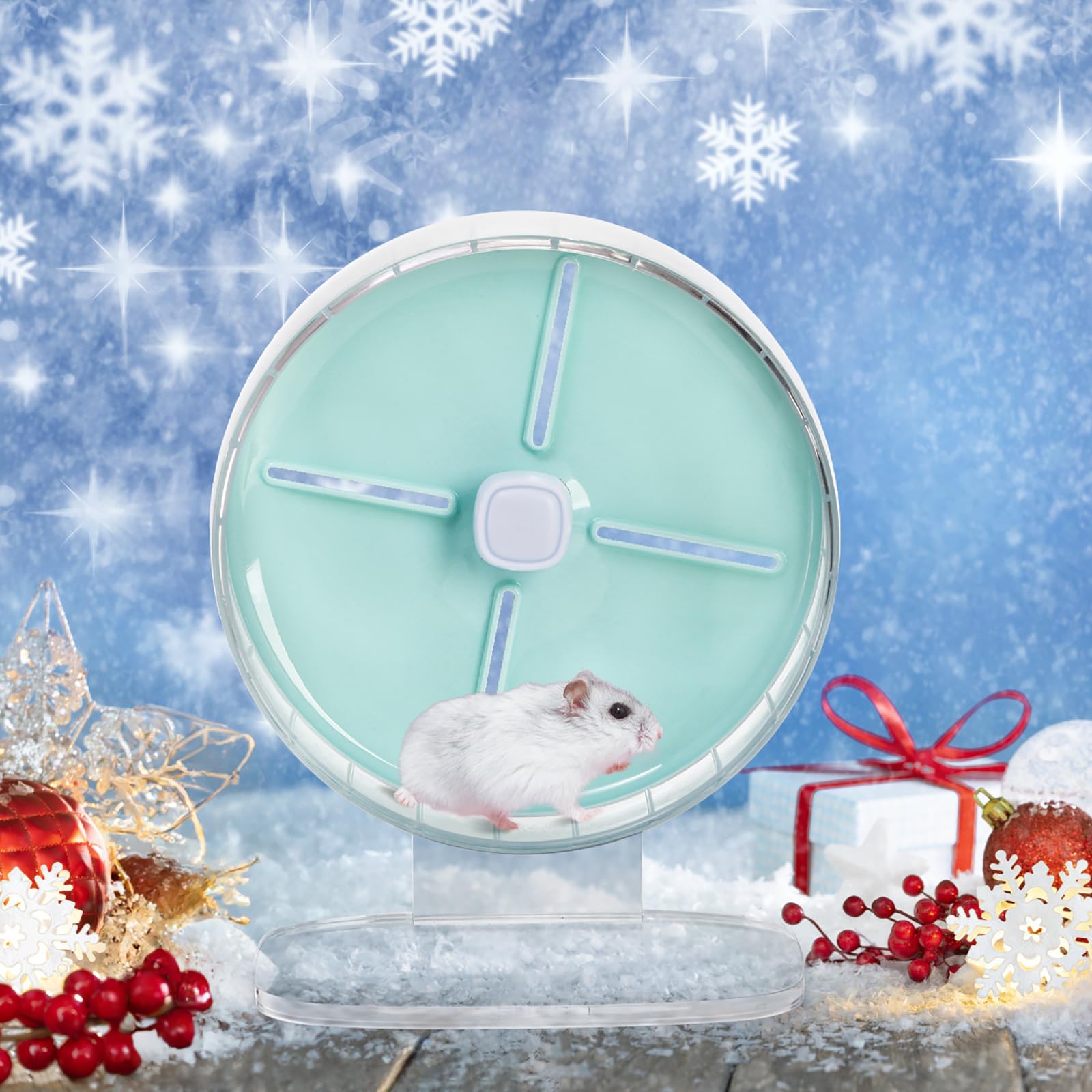 Foraineam Hamster Wheel Silent Hamster Exercise Wheels, 7.5 Inch Quiet Spinner Hamster Running Wheels with Adjustable Stand for Hamsters Gerbils Mice Or Other Small Animals - image 7