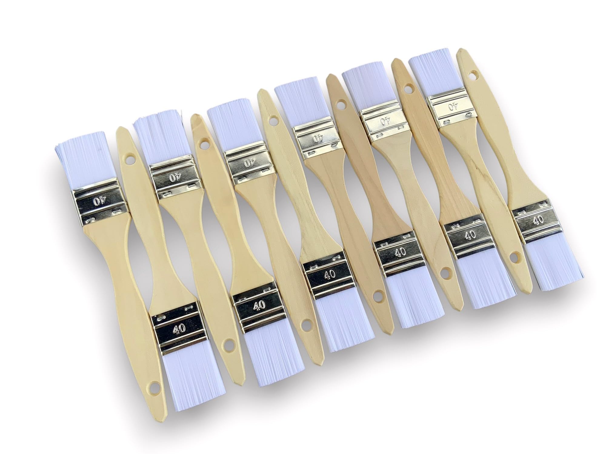 Pinceau de Nettoyage Queue de morue | Lot de 12 | Nylon | Largeur 40mm | Multi Support | Peinture Huile Acrylique Vernis émaux Colle lasure Teinture apprêt résine | Kibros 321_40x12