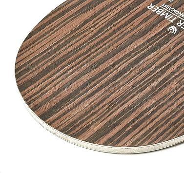 Table Tennis Blade 5 Ply Wood Pong Paddle Base Long Handle Training Competition Racket Made of Premium Ebony Dalbergia 6.2mm Thickness for Indoor Sports Games Practice(Ebony)