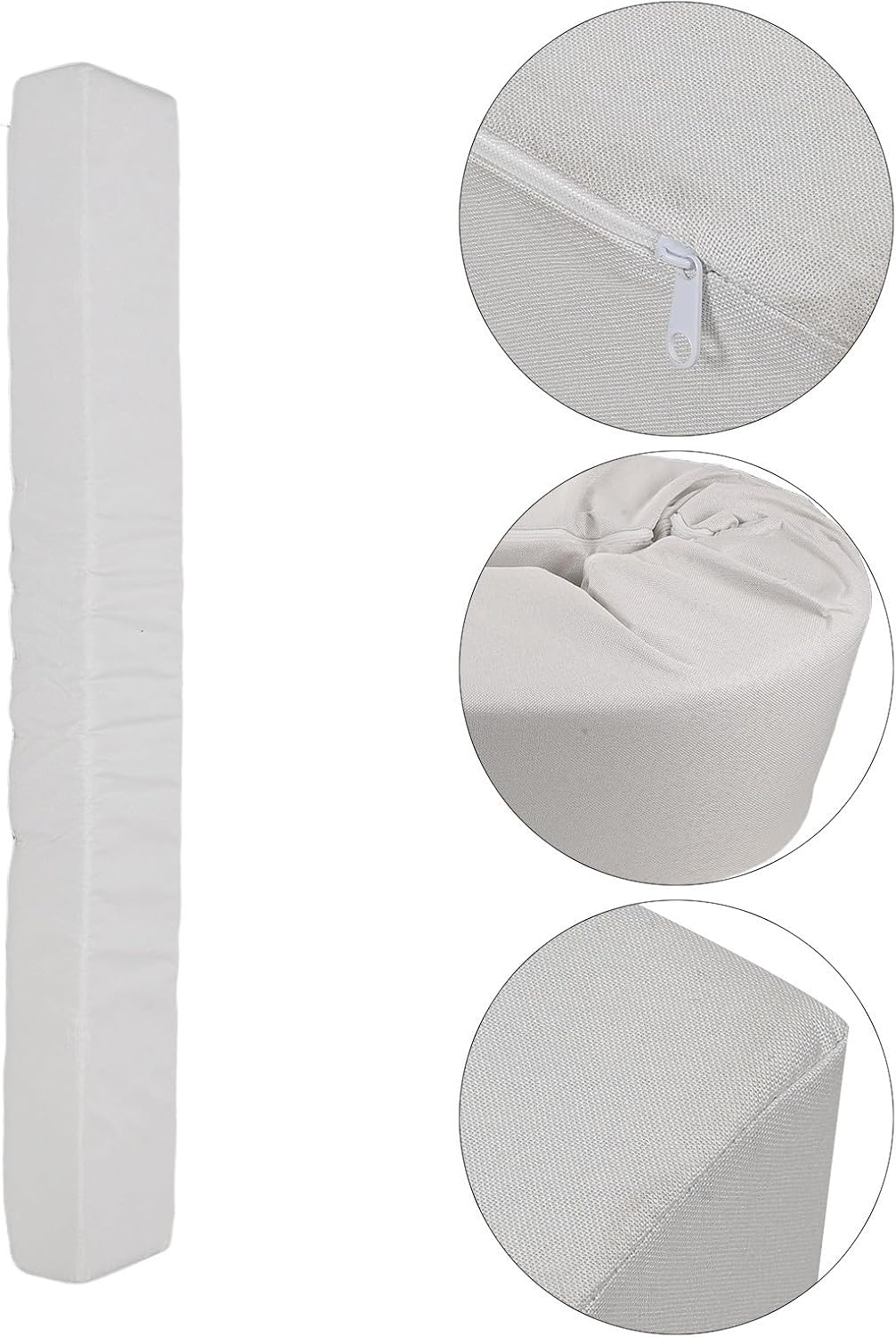 Bed Gap Filler Foam Cushion Insert Pillow 47x6x4 Inch Beige