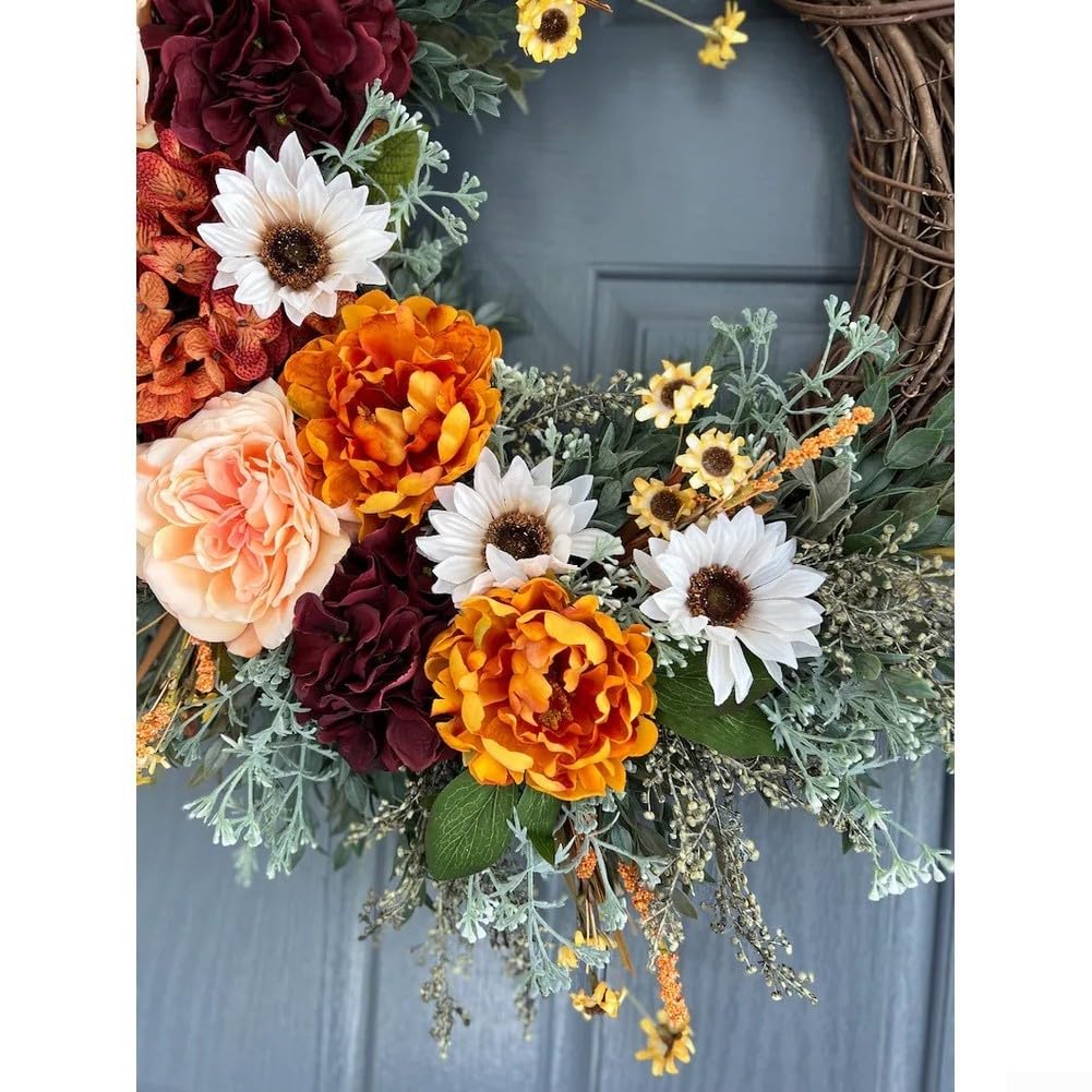 Seidenblumengirlande mit Eukalyptusblättern, 1,8 m, künstliche Pflanzenranke für Hochzeit, Tisch, Läufer, Deckendekoration, Frühling, Heimdekoration