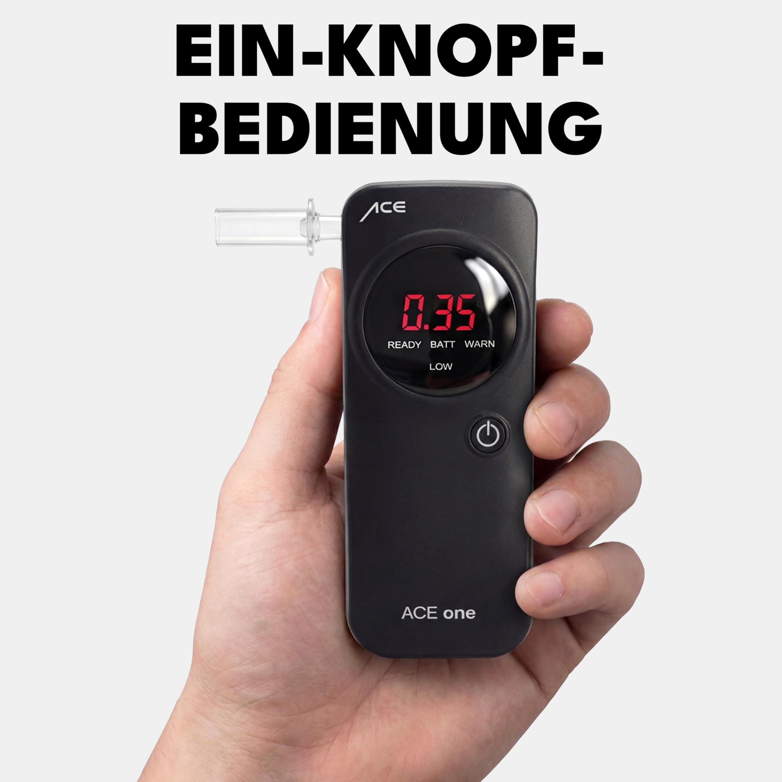 ACE One Alkoholtester Polizeigenau - Promille-Tester Alkomat mit 98,6%