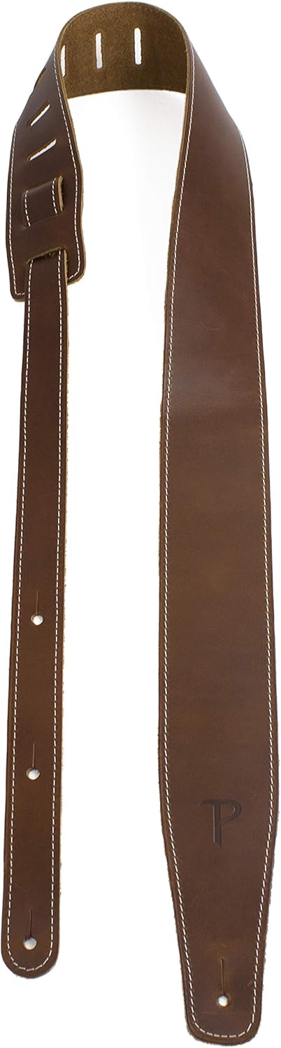 Perri’s Leathers Adjustable Guitar Straps for Kids, Men & Women - Guitar Strap for Acoustic, Bass and Electric Guitars – Guitar Strap as Christmas Gift - Adjustable Size - Brown : Musical Instruments