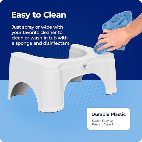 Miniatura 9 de Squatty Potty The Original - Taburete de inodoro para baño ajustable 20 convertible a 7 o 9 pulgadas de altura con cubrecolchón extraíble para