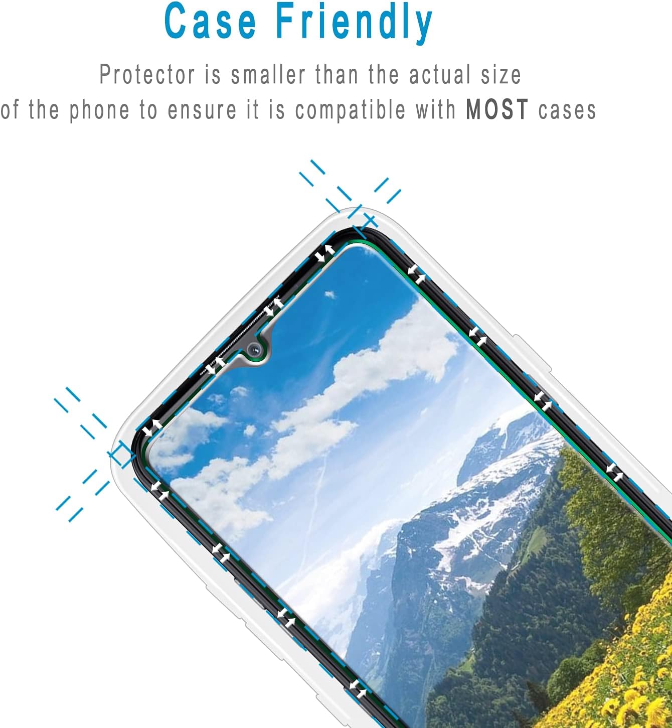 HPTech 2-Pack Tempered Glass For LG K51, Reflect, Q51 Screen Protector, Easy to Install, 9H Hardness, Bubble Free