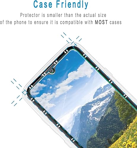 Miniatura 6 de HPTech Paquete de 2 protectores de pantalla de vidrio templado para LG K51, Reflect, Q51, fácil de instalar, dureza 9H, sin burbujas