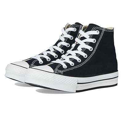Converse Kids Chuck Taylor All Star Eva Lift Platform (Little Kid) Boys Shoes Black/White/Black