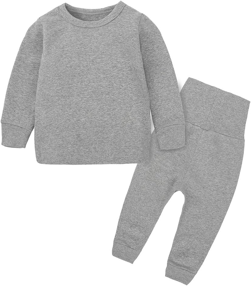 MYGBCPJS Little Boys Girls Cotton Pajamas Thermal Underwear Set Soft Warm Jammies PJS