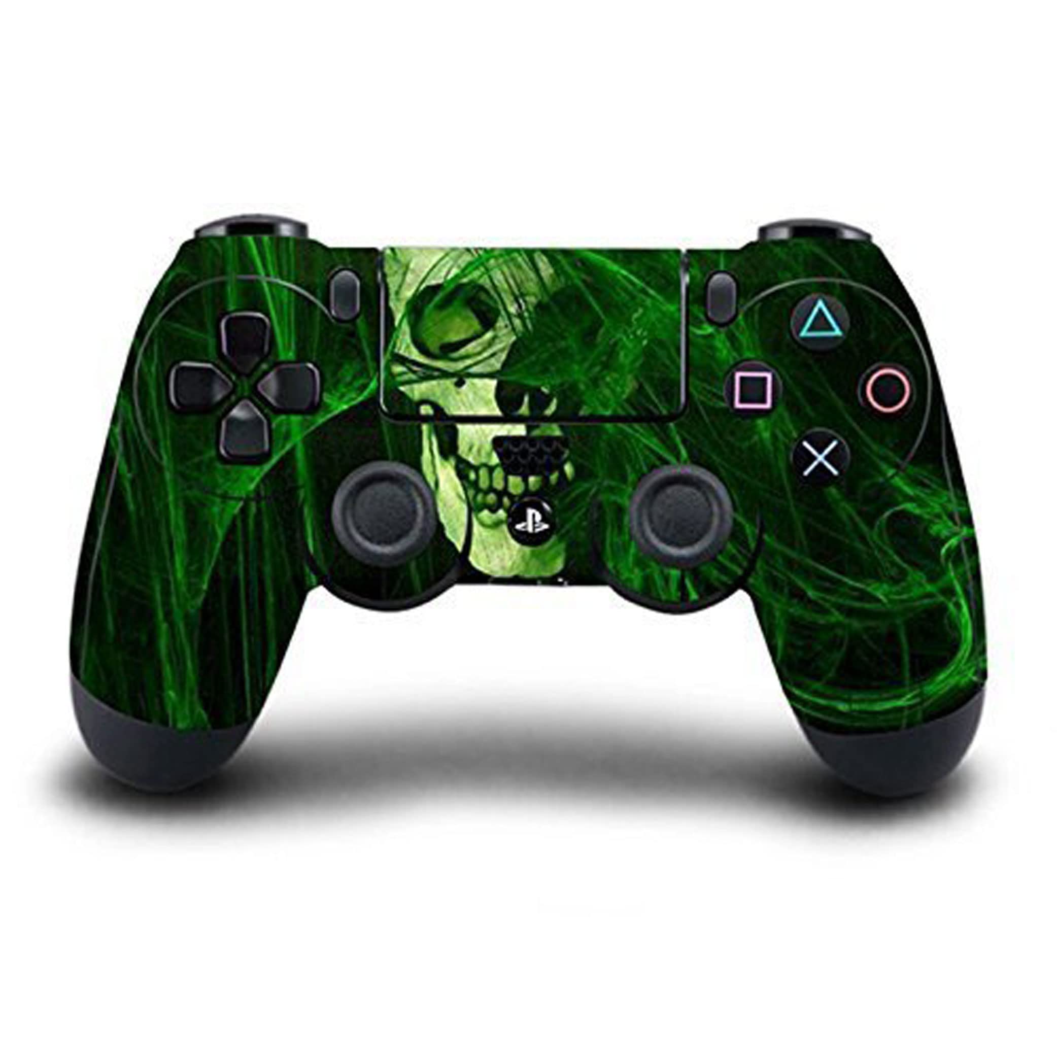 Elton PS4 Controller Designer 3M Skin for Sony PlayStation 4, PS4 Slim, PS4 Pro DualShock Remote Wireless Controller - Green Skull (Green, Black, Standard), Skin for One Controller Only [video game] (B0714KTZXQ) Amazon Price History, Amazon Price Tracker