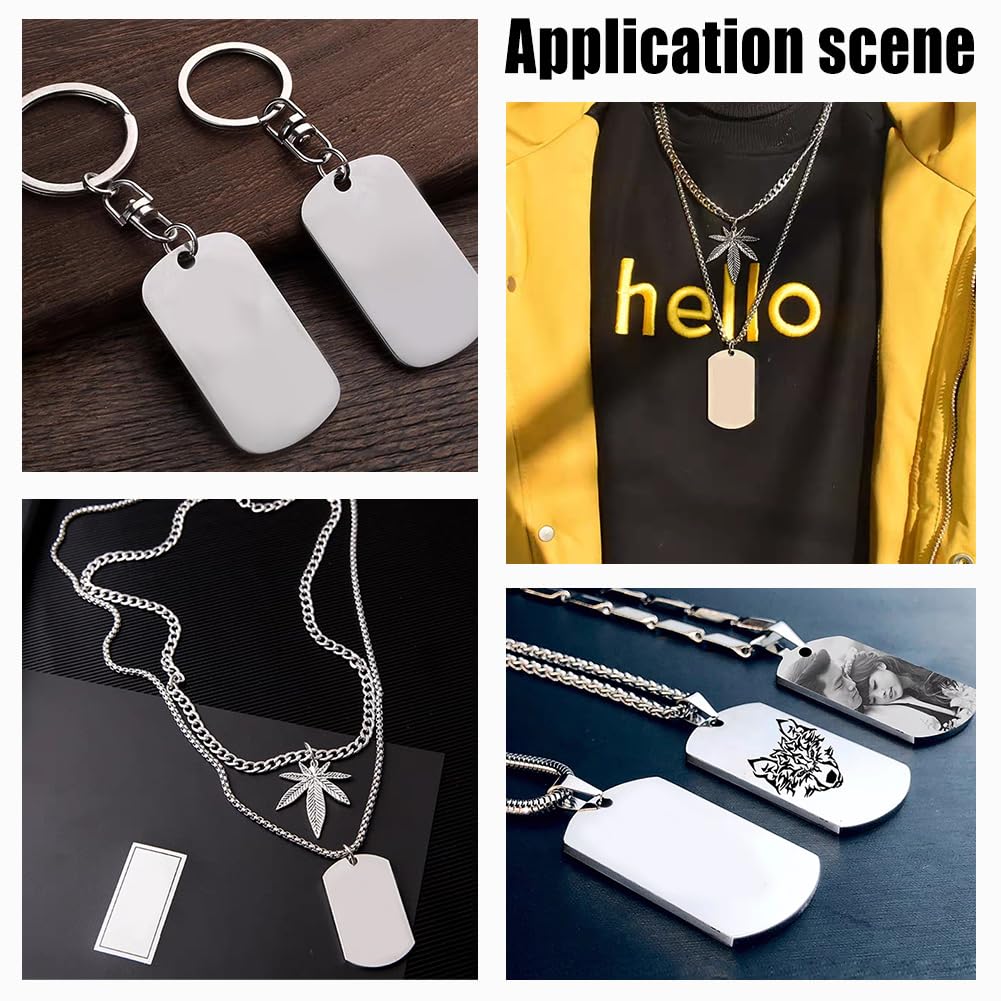 Amazon.co.jp: [UNICRAFTALE] 30枚 43mm ネームタグ 304ステンレス