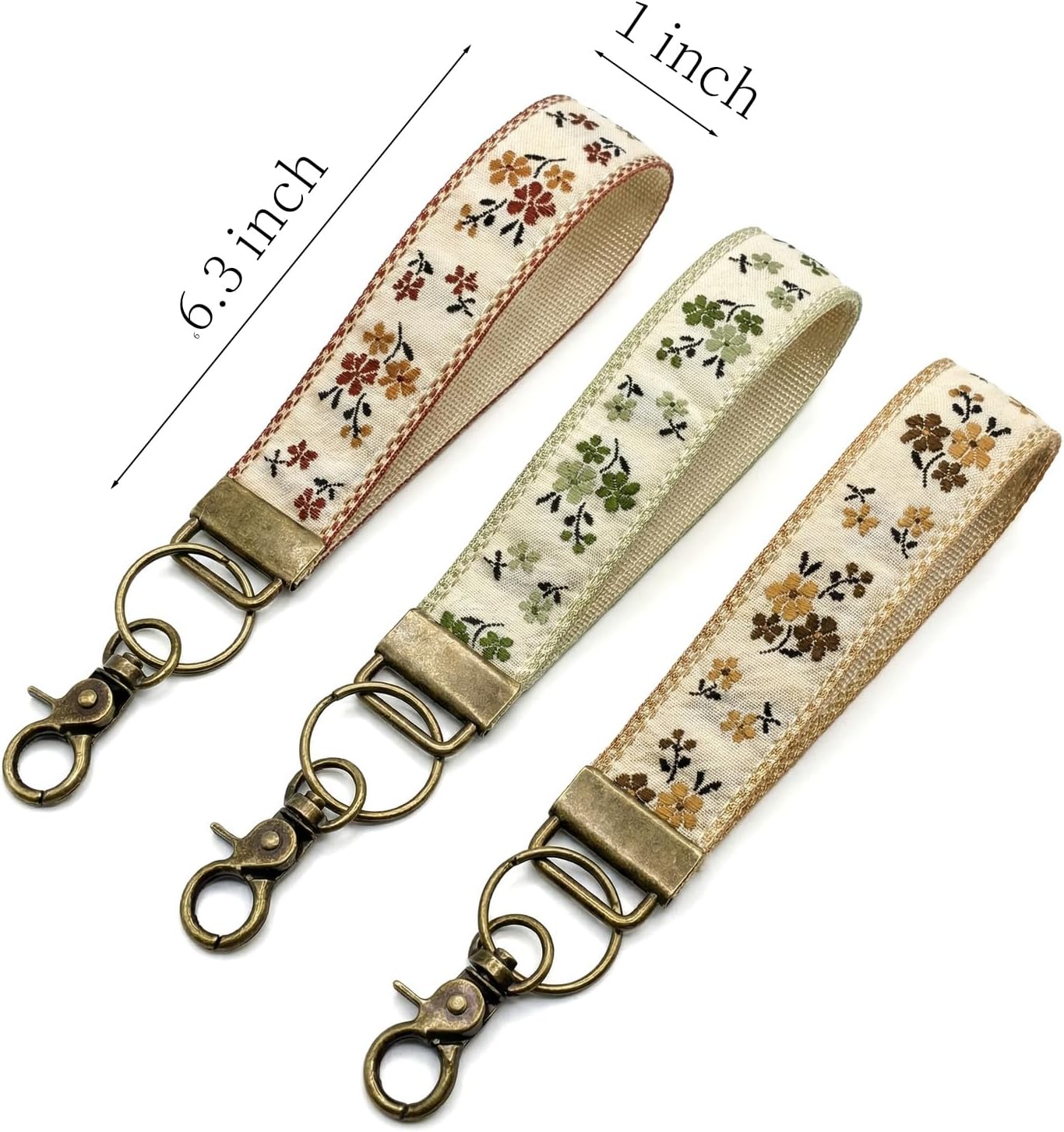 Zugzwang Boho Embroidered Wristlet Keychain for Women