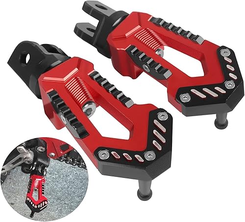 Estriberas de pasajero trasero CNC de aluminio compatible con Kawasaki Ninja 400 Z400 2018-2023 Pedales antideslizantes para reposapiés de