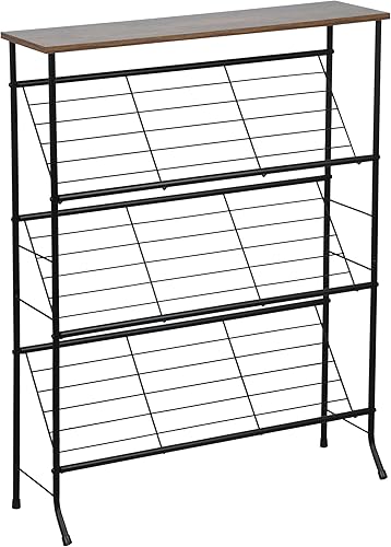LOFTEY Zapatero inclinado de 4 niveles, zapatero estrecho para entrada, espacio pequeño, almacenamiento delgado de zapatos con estante superior,