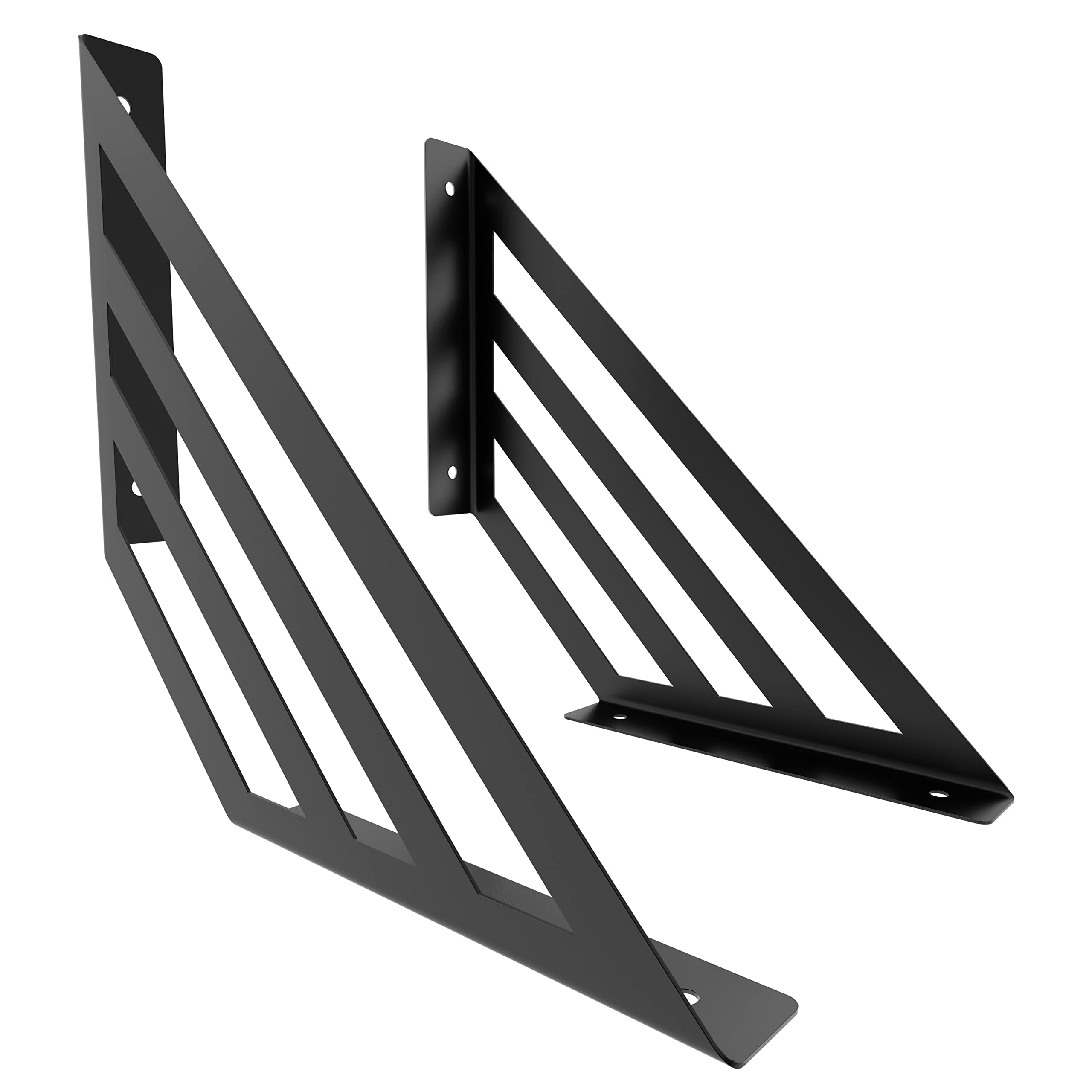 Sossai Équerres murales 2 pièces FSHR 120x120 mm en aluminium - support étagère
