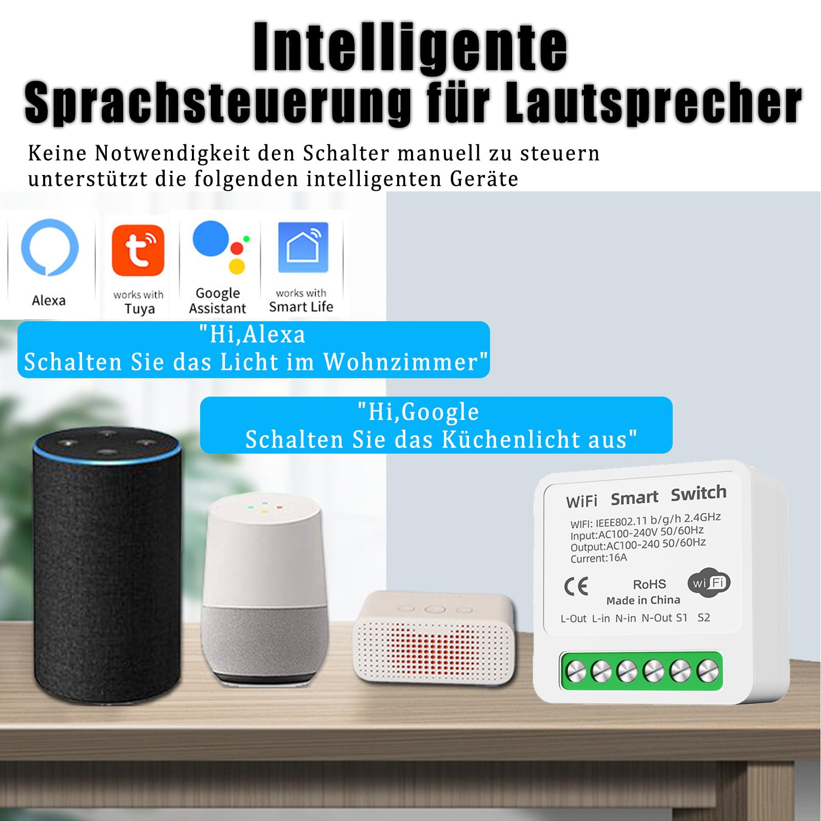 Interruttori Smart Wi-Fi 2 Pezzi - Compatibili Con Alexa E Google Home, Controllo Vocale - Foto 10