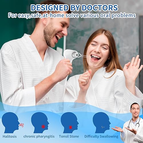 Miniatura 3 de Removedor electrónico de piedras amígdalas mejorado, kit de eliminación de piedras de amígdalas 10 en 1, aspiradora de piedras amígdalas con luz